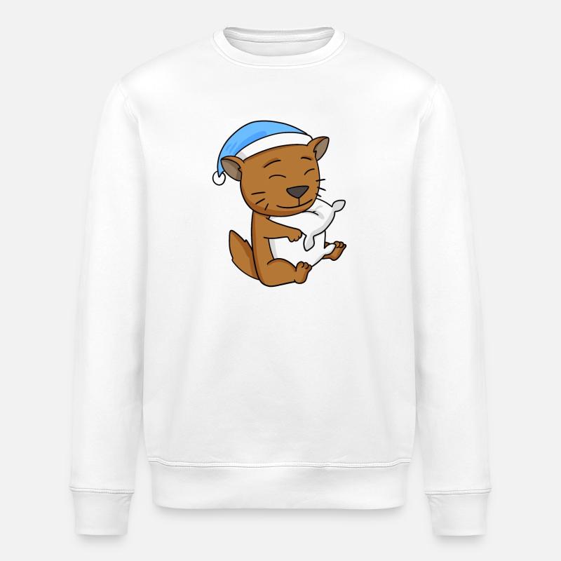 Cat cat breed Somali - Stanley/Stella ROLLER Unisex Organic Sweatshirt - white