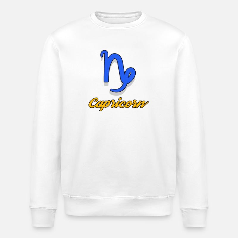 Tierkreiszeichen Astronomie Esoterik Steinbock - Stanley/Stella Unisex Bio-Sweatshirt ROLLER - Weiß