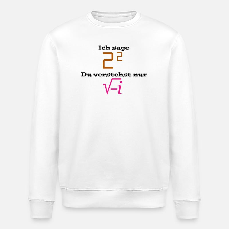 Mathematik-Grafik mit Formel und Ziffern - Stanley/Stella Unisex Bio-Sweatshirt ROLLER - Weiß