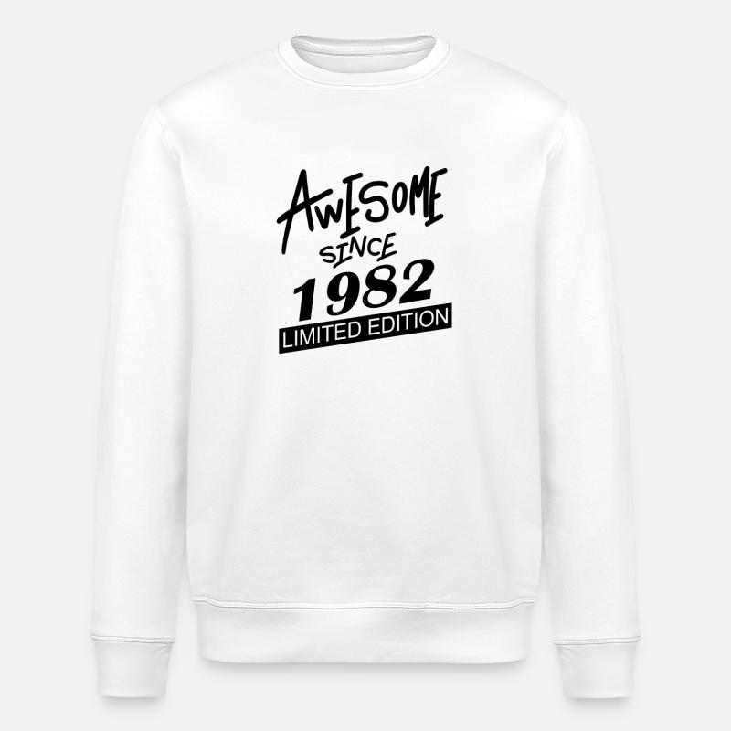 1982 - Né en 1982 - Sweat bio ROLLER Stanley/Stella Unisexe - blanc