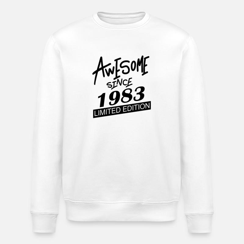 1983 - Born 1983 - Stanley/Stella ROLLER Unisex Organic Sweatshirt - white