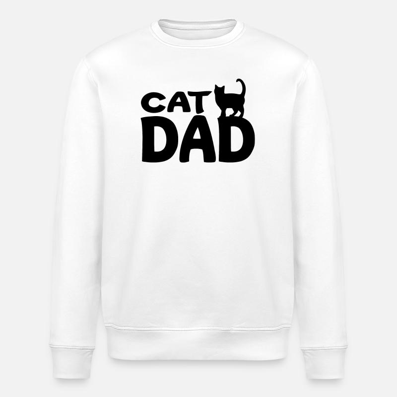 Cat Dad - Sweat bio ROLLER Stanley/Stella Unisexe - blanc