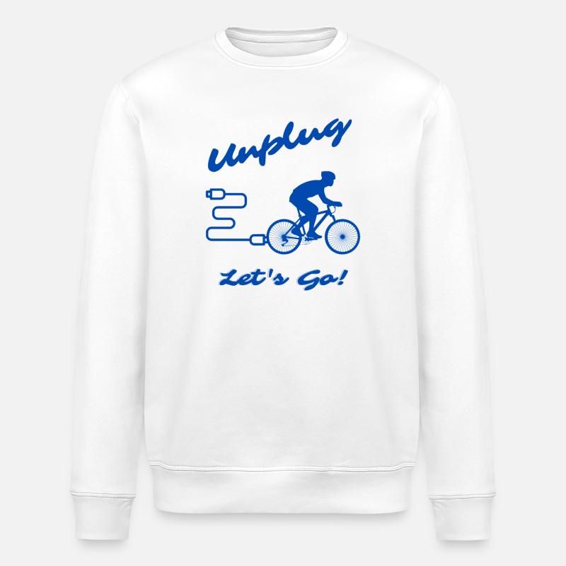 Unplug Let's Go - Stanley/Stella Unisex Bio-Sweatshirt ROLLER - Weiß