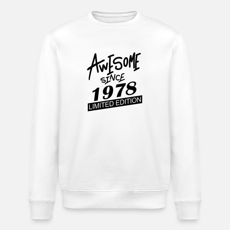 1978 - Born 1978 - Stanley/Stella ROLLER Unisex Organic Sweatshirt - white