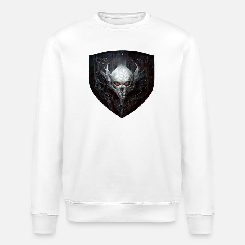 Armoiries du crâne - Sweat bio ROLLER Stanley/Stella Unisexe - blanc