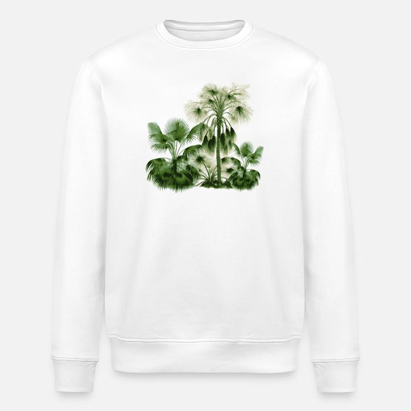 palmier - Sweat bio ROLLER Stanley/Stella Unisexe - blanc