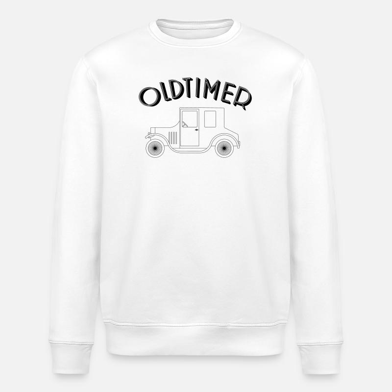 Oldtimer Design - Classic Cars - Stanley/Stella Unisex Bio-Sweatshirt ROLLER - Weiß