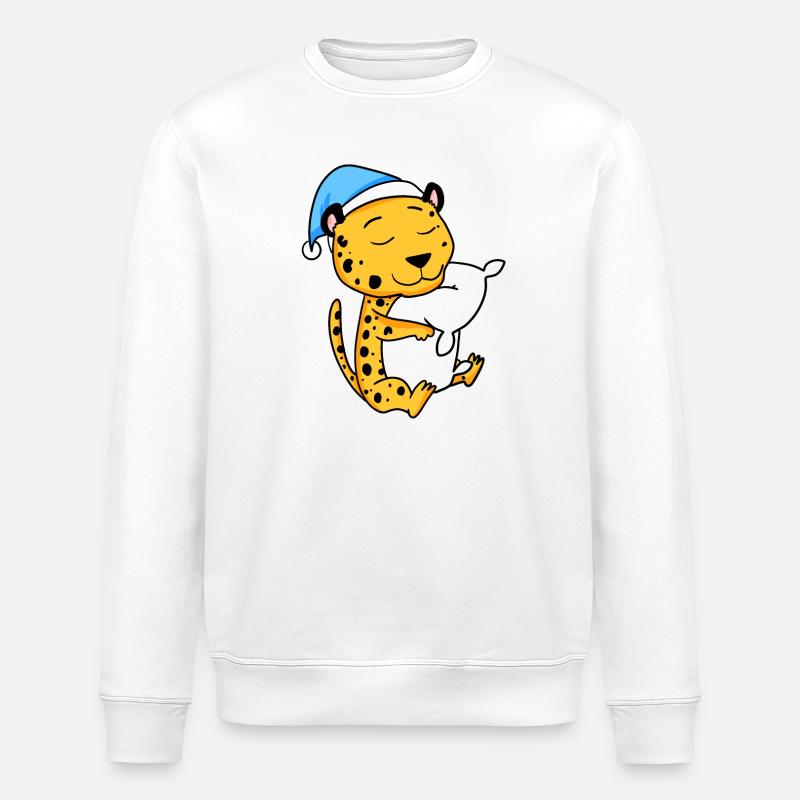 Cheetah - Stanley/Stella ROLLER Unisex Organic Sweatshirt - white