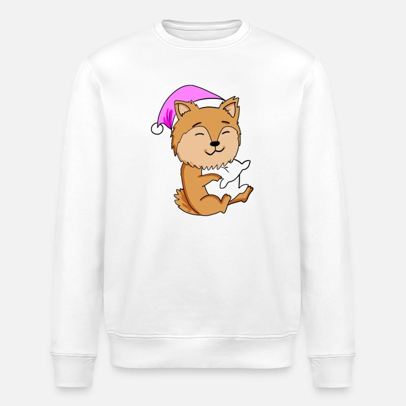 Chien de race Zwergspitz - Sweat bio ROLLER Stanley/Stella Unisexe - blanc