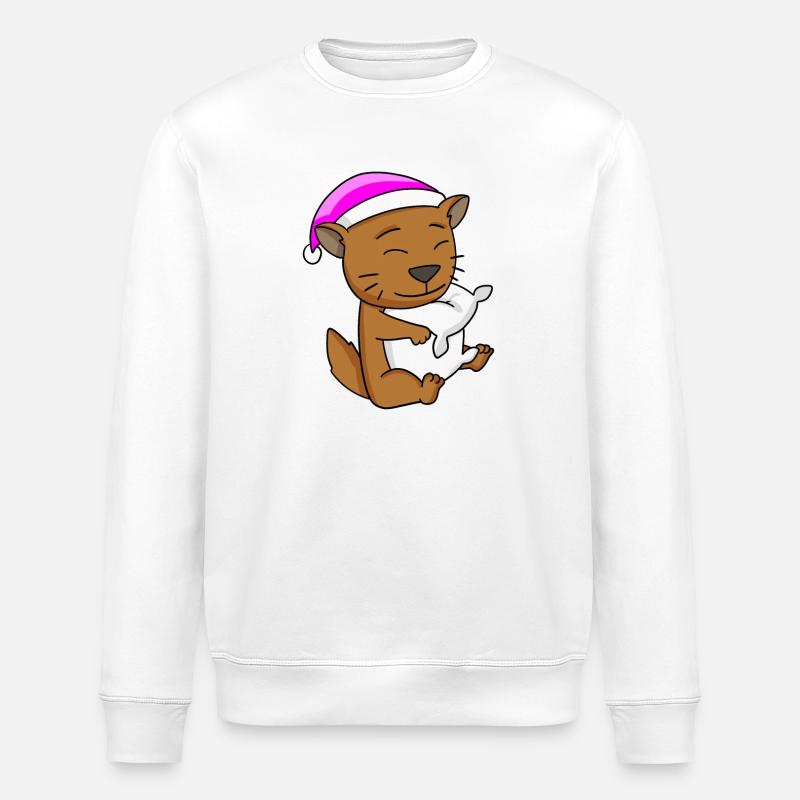 Cat cat breed Somali - Stanley/Stella ROLLER Unisex Organic Sweatshirt - white