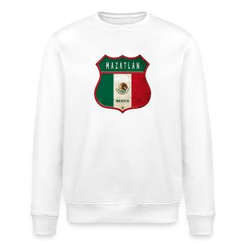 Mazatlán Mexiko Wappen Design - Stanley/Stella Unisex Bio-Sweatshirt ROLLER - Weiß - Vorne - Nik (191cm)