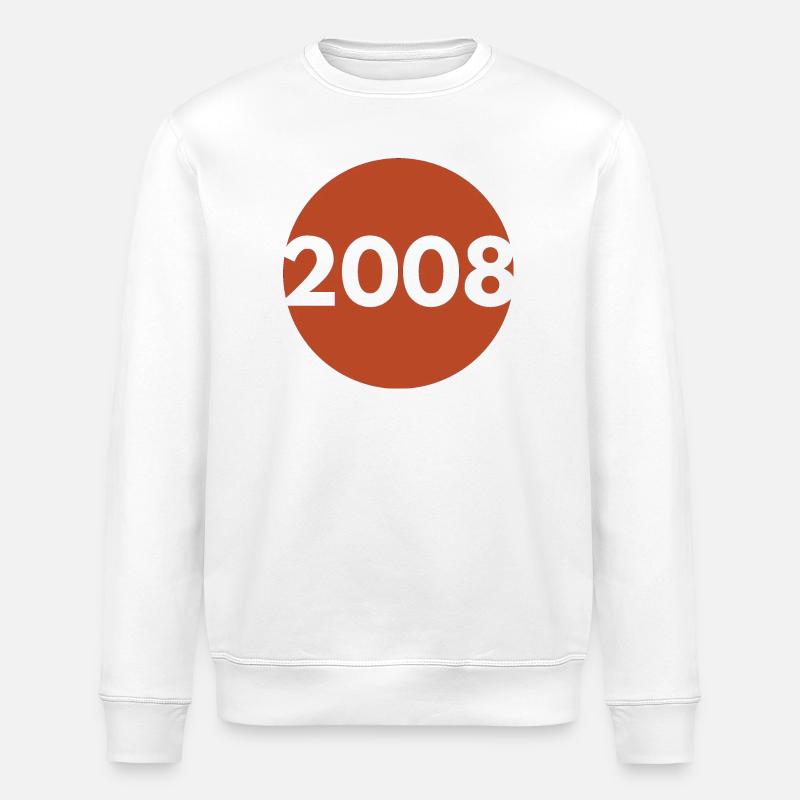 2008 Orange Retro - Stanley/Stella ROLLER Unisex Organic Sweatshirt - white