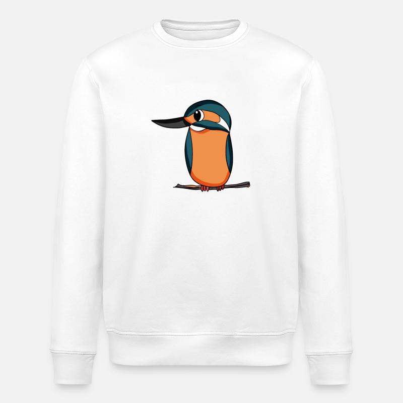 Martin-pêcheur Oiseau bleu - Sweat bio ROLLER Stanley/Stella Unisexe - blanc