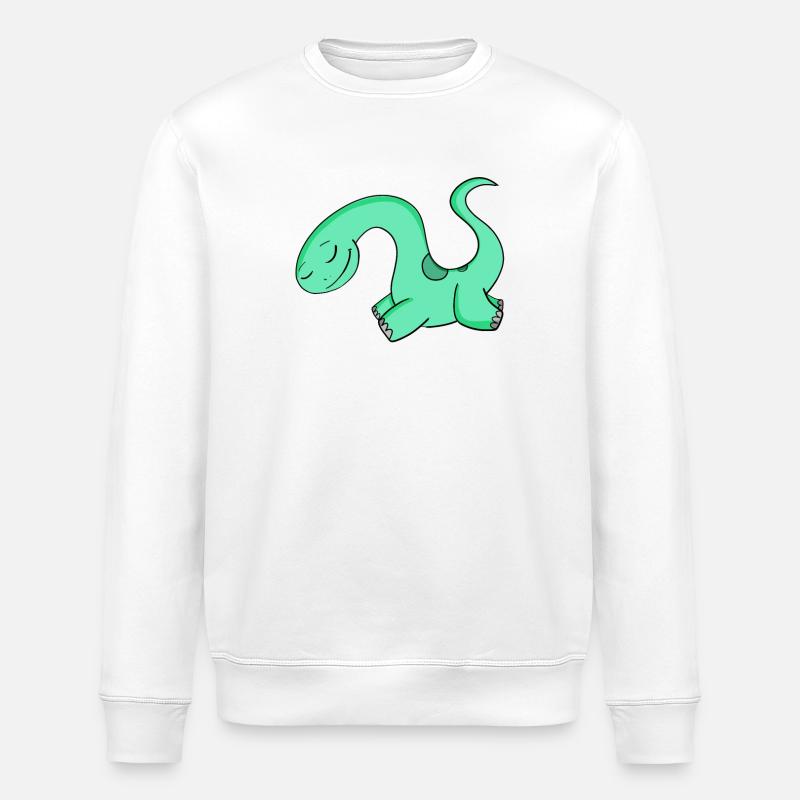 Dinosaurier Motiv - Stanley/Stella Unisex Bio-Sweatshirt ROLLER - Weiß