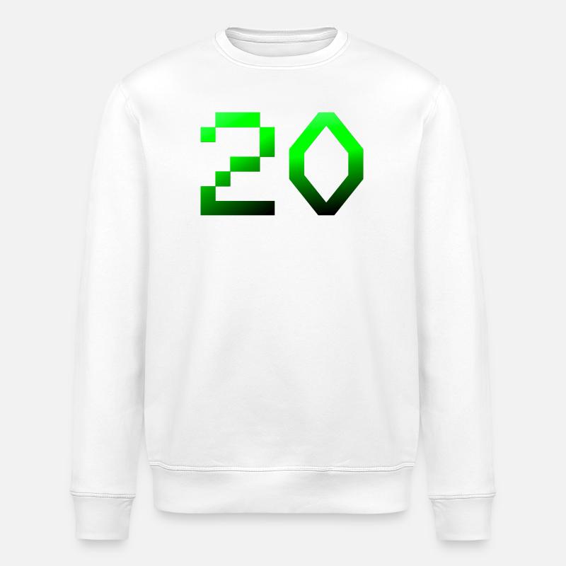 jubiläumsfeier, 20 Pixelig - Stanley/Stella Unisex Bio-Sweatshirt ROLLER - Weiß