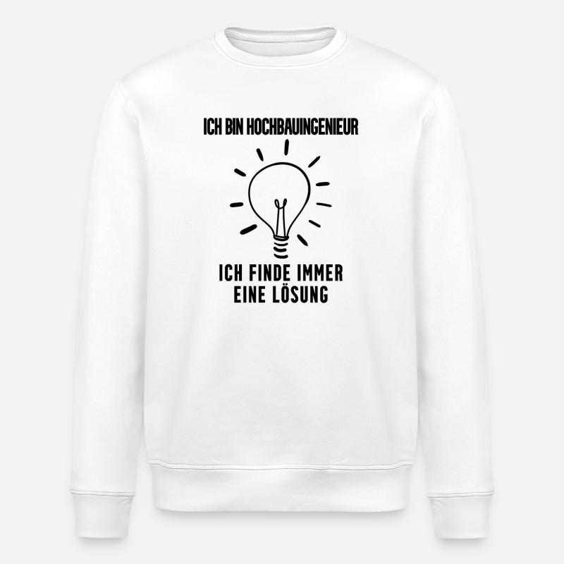Hochbauingenieur Beruf - Stanley/Stella Unisex Bio-Sweatshirt ROLLER - Weiß