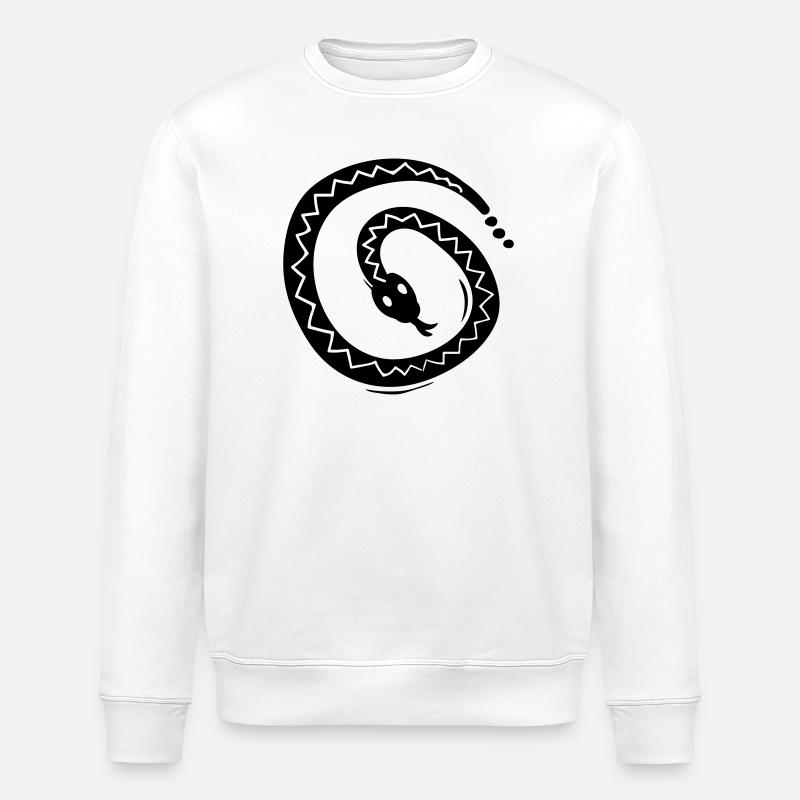 Schlange Symbol - Stanley/Stella Unisex Bio-Sweatshirt ROLLER - Weiß
