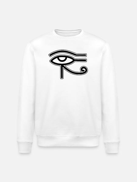 Eye Horus Egypt - Stanley/Stella ROLLER Unisex Organic Sweatshirt - white
