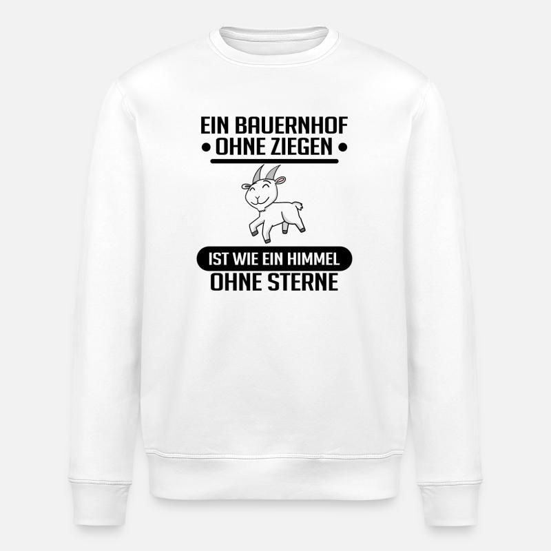 Ziege Ziegenbock Bock - Stanley/Stella Unisex Bio-Sweatshirt ROLLER - Weiß