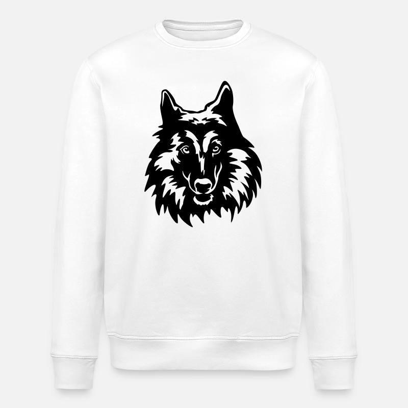 Tête de Tervueren - Sweat bio ROLLER Stanley/Stella Unisexe - blanc
