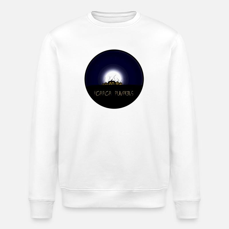 Citrouilles d’horreur - Sweat bio ROLLER Stanley/Stella Unisexe - blanc