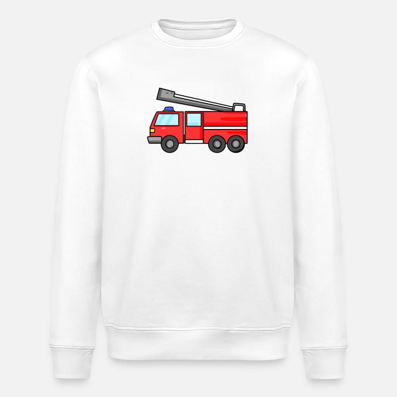 Voiture de pompiers - Sweat bio ROLLER Stanley/Stella Unisexe - blanc