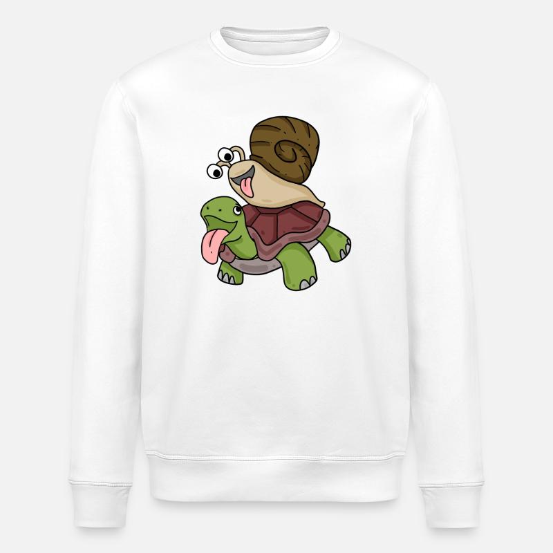 Tortue et escargot - Sweat bio ROLLER Stanley/Stella Unisexe - blanc