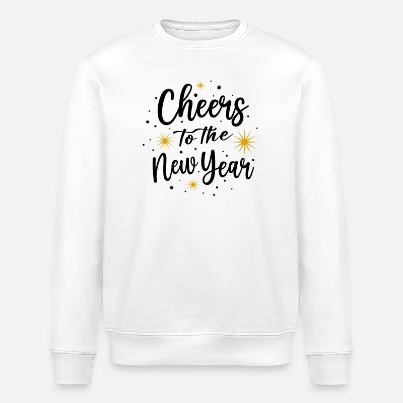 Golden Starburst Nightfall - Stanley/Stella ROLLER Unisex Organic Sweatshirt - white