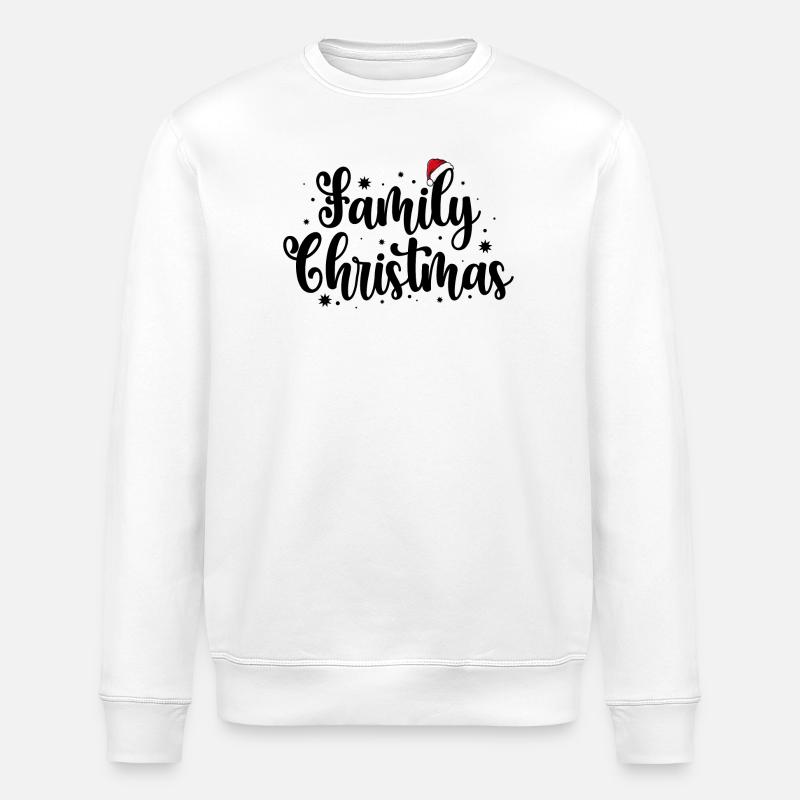Mitternachts-Weihnachtsmannmütze T-Shirt - Stanley/Stella Unisex Bio-Sweatshirt ROLLER - Weiß