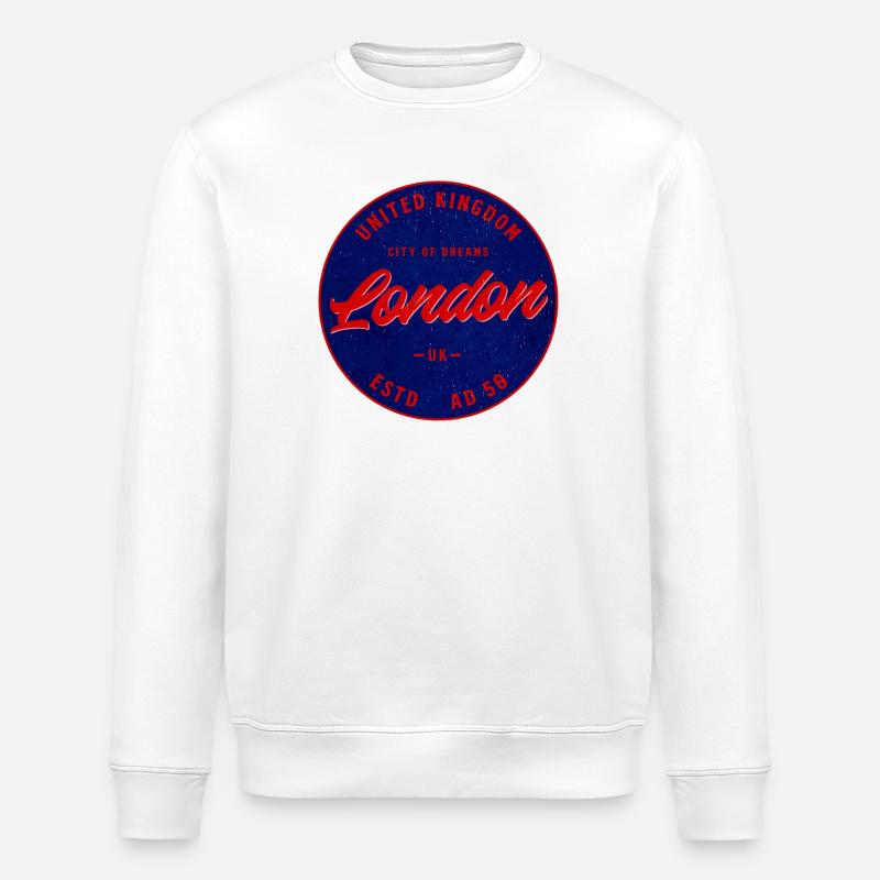 Londres Angleterre Royaume-Uni - Sweat bio ROLLER Stanley/Stella Unisexe - blanc