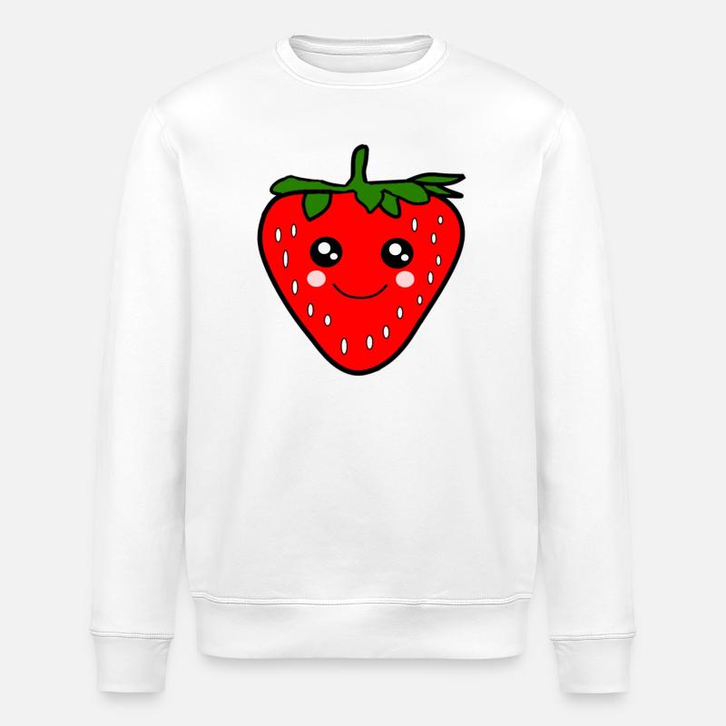 Fraise Kawaii - Sweat bio ROLLER Stanley/Stella Unisexe - blanc