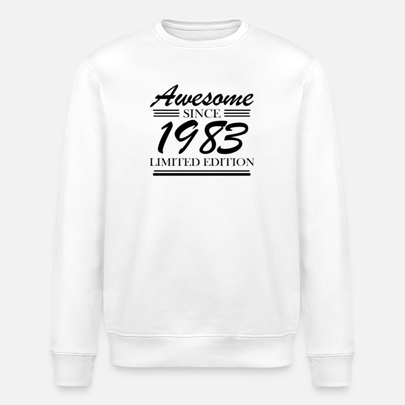 1983 - Born 1983 - Stanley/Stella ROLLER Unisex Organic Sweatshirt - white