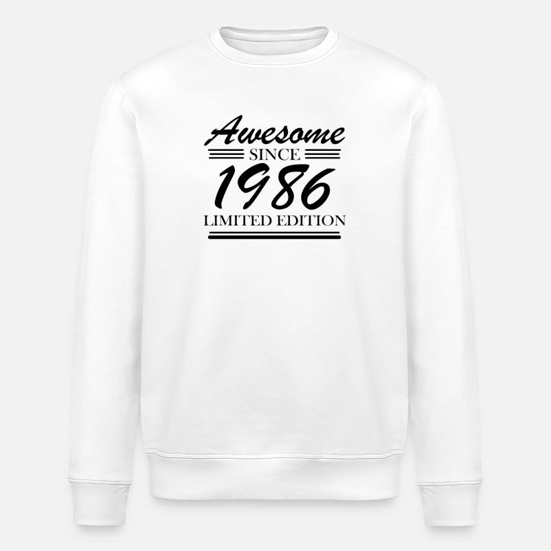 1986 - Né en 1986 - Sweat bio ROLLER Stanley/Stella Unisexe - blanc