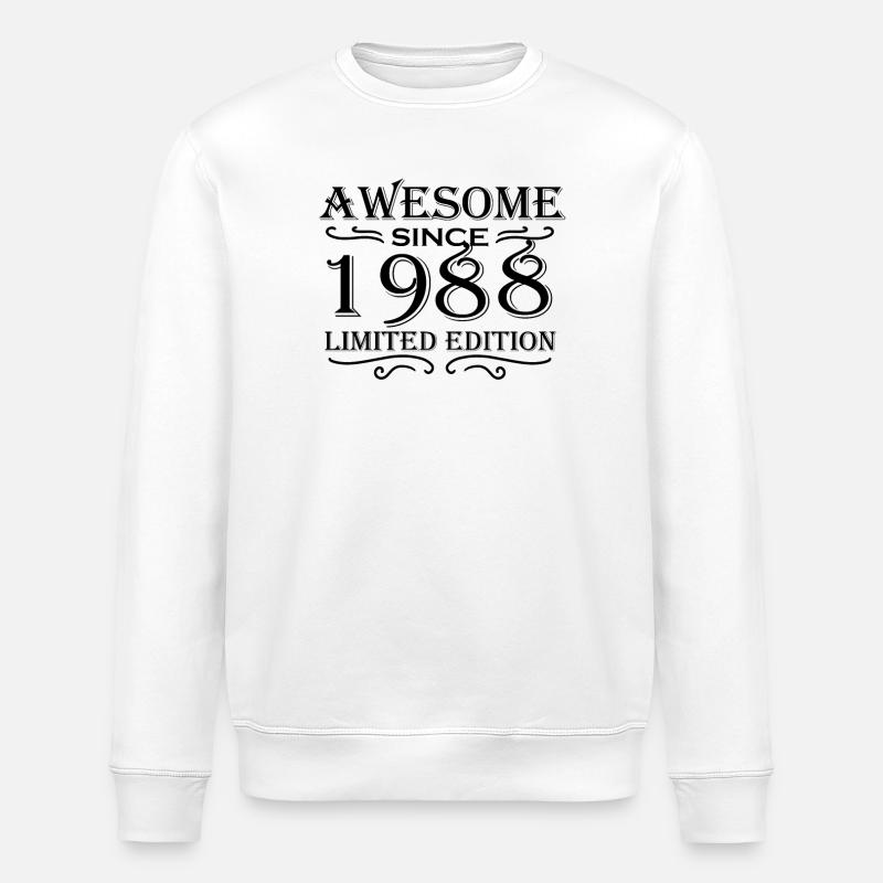 1988 - Born 1988 - Stanley/Stella ROLLER Unisex Organic Sweatshirt - white