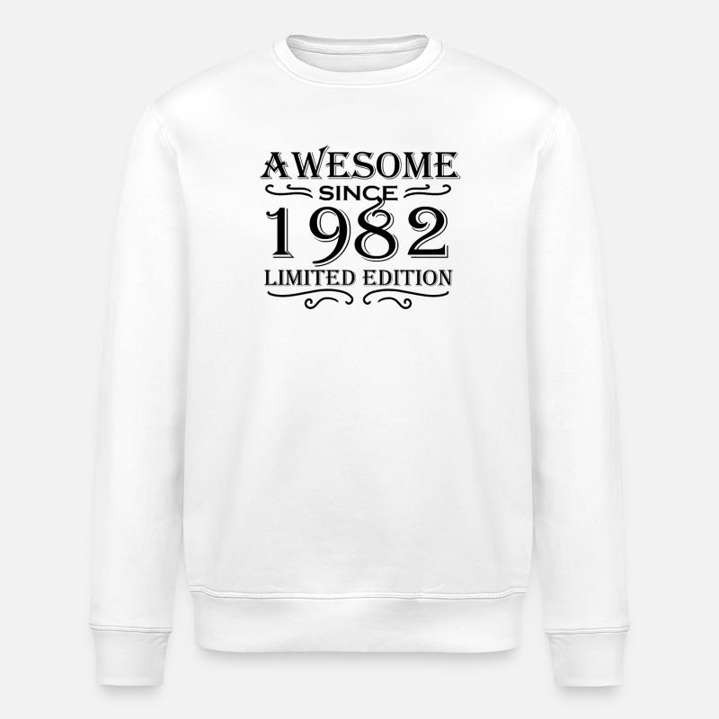 1982 - Jahrgang 1982 - Stanley/Stella Unisex Bio-Sweatshirt ROLLER - Weiß