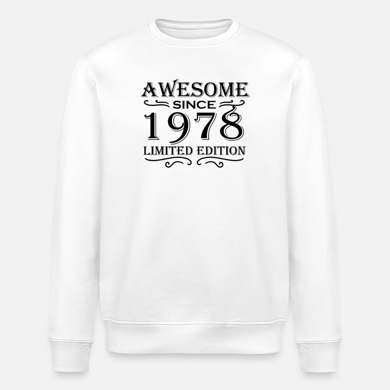 1978 - Né en 1978 - Sweat bio ROLLER Stanley/Stella Unisexe - blanc