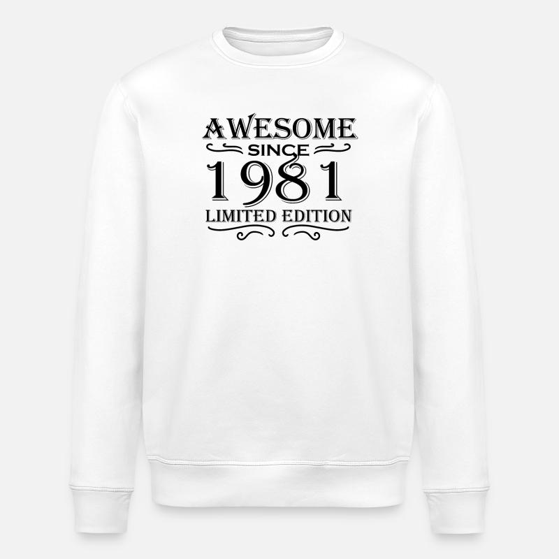 1981 - Né en 1981 - Sweat bio ROLLER Stanley/Stella Unisexe - blanc