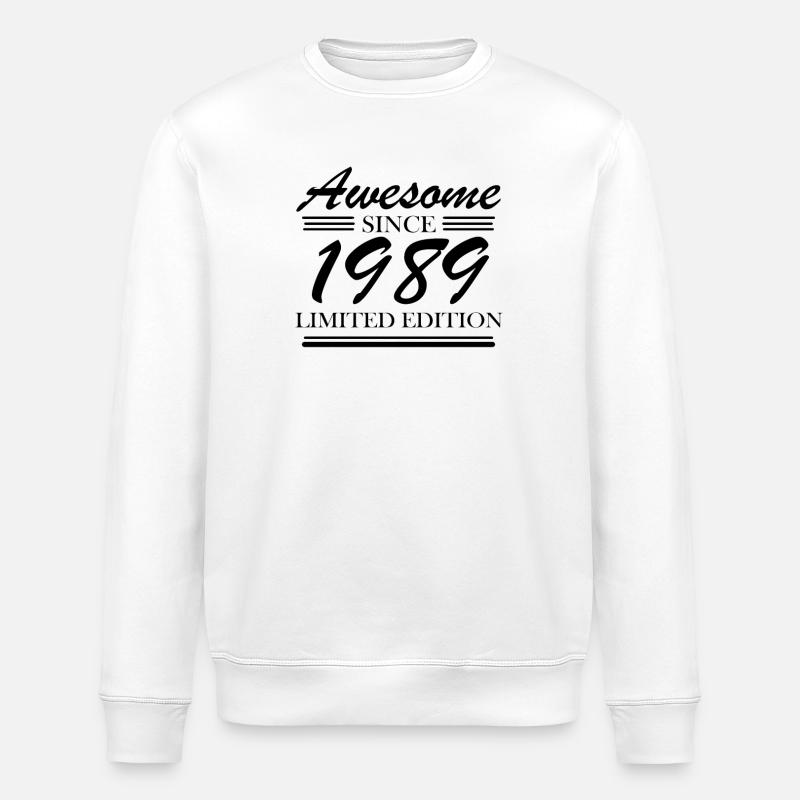 1989 - Né en 1989 - Sweat bio ROLLER Stanley/Stella Unisexe - blanc