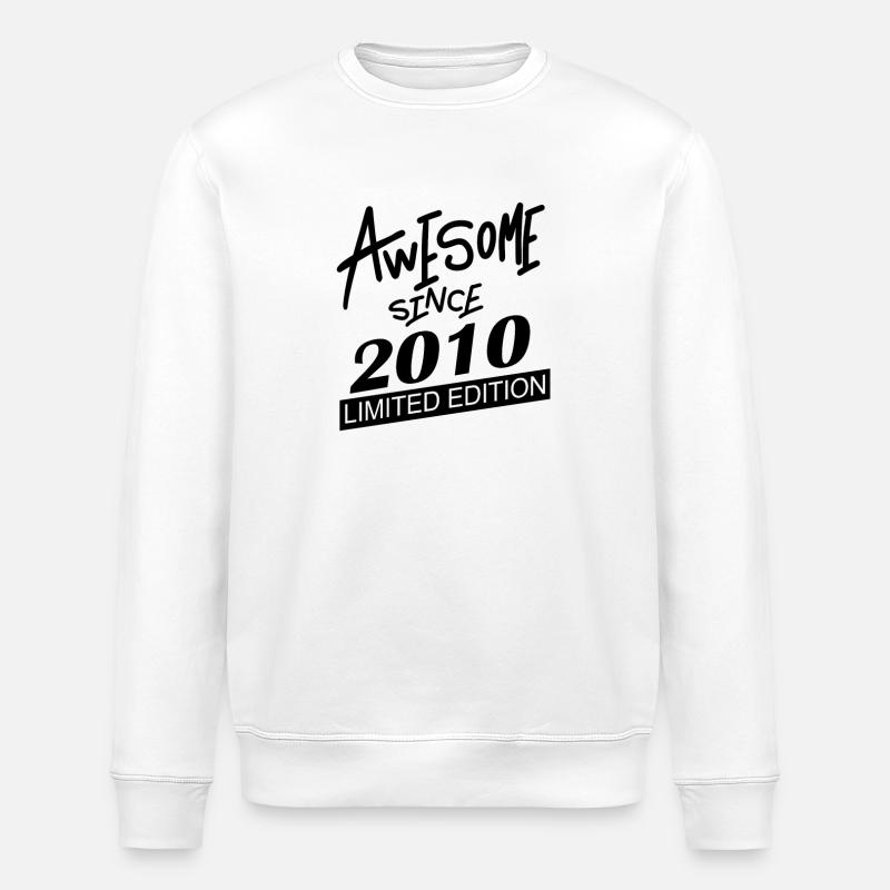 2010 - Born 2010 - Stanley/Stella ROLLER Unisex Organic Sweatshirt - white