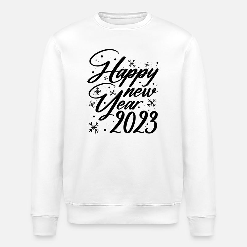 Glückliches neues Jahr 2023 - Stanley/Stella Unisex Bio-Sweatshirt ROLLER - Weiß