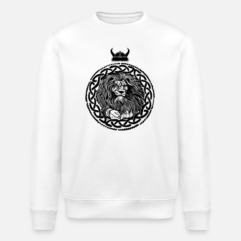 Wikinger Löwenkopf - Stanley/Stella Unisex Bio-Sweatshirt ROLLER - Weiß