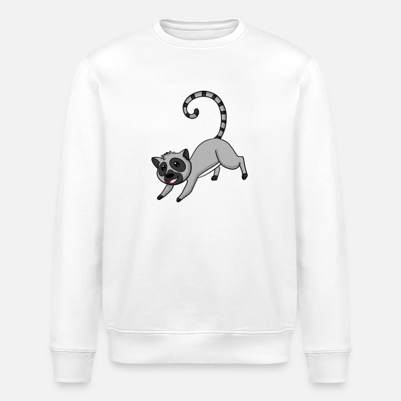 Lémurien pour enfants - Sweat bio ROLLER Stanley/Stella Unisexe - blanc