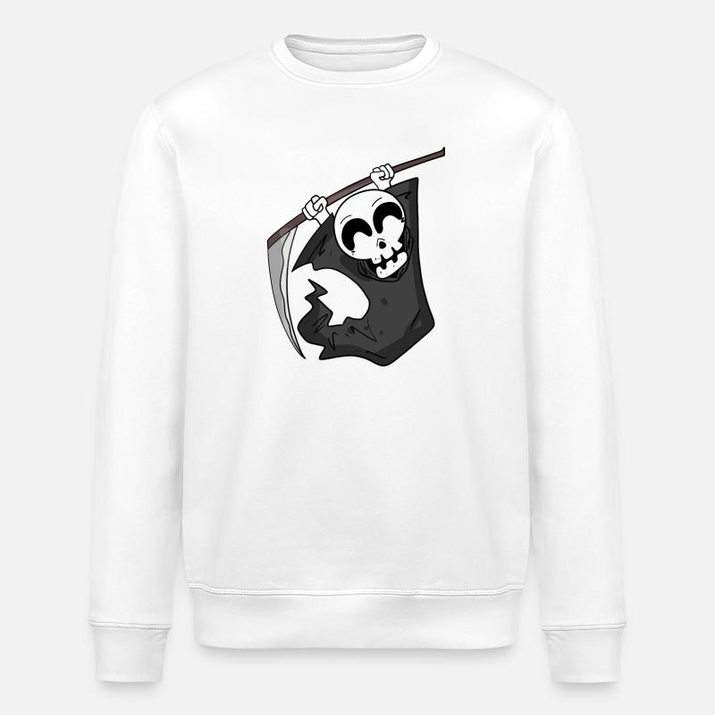 Grim Reaper is pleased - Stanley/Stella ROLLER Unisex Organic Sweatshirt - white