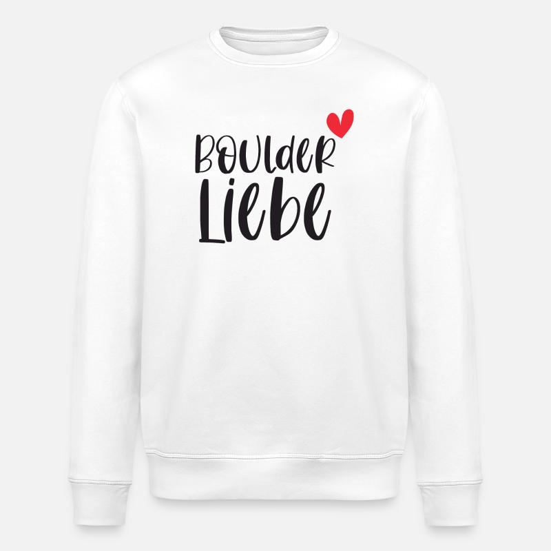 Bouldern Boulderliebe Berge Klettern Geschenk - Stanley/Stella Unisex Bio-Sweatshirt ROLLER - Weiß