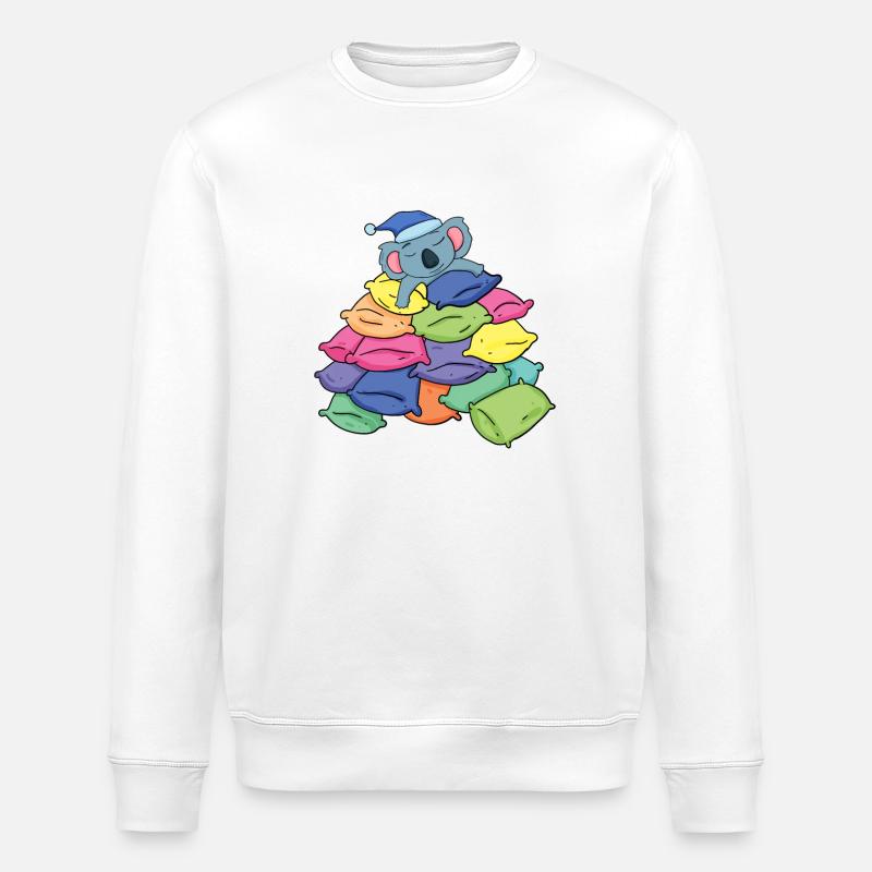 Koala et oreillers - Sweat bio ROLLER Stanley/Stella Unisexe - blanc