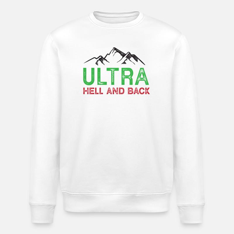 Ultra Running - Hell and Back - Stanley/Stella ROLLER Unisex Organic Sweatshirt - white