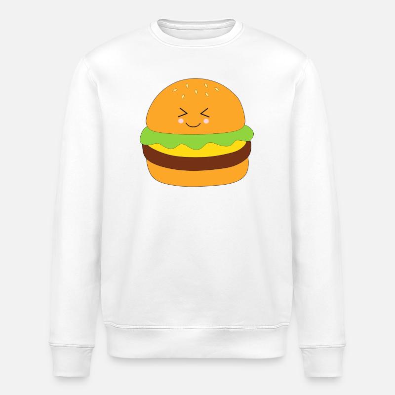 Burgers, restauration rapide, manger, cuisiner - Sweat bio ROLLER Stanley/Stella Unisexe - blanc