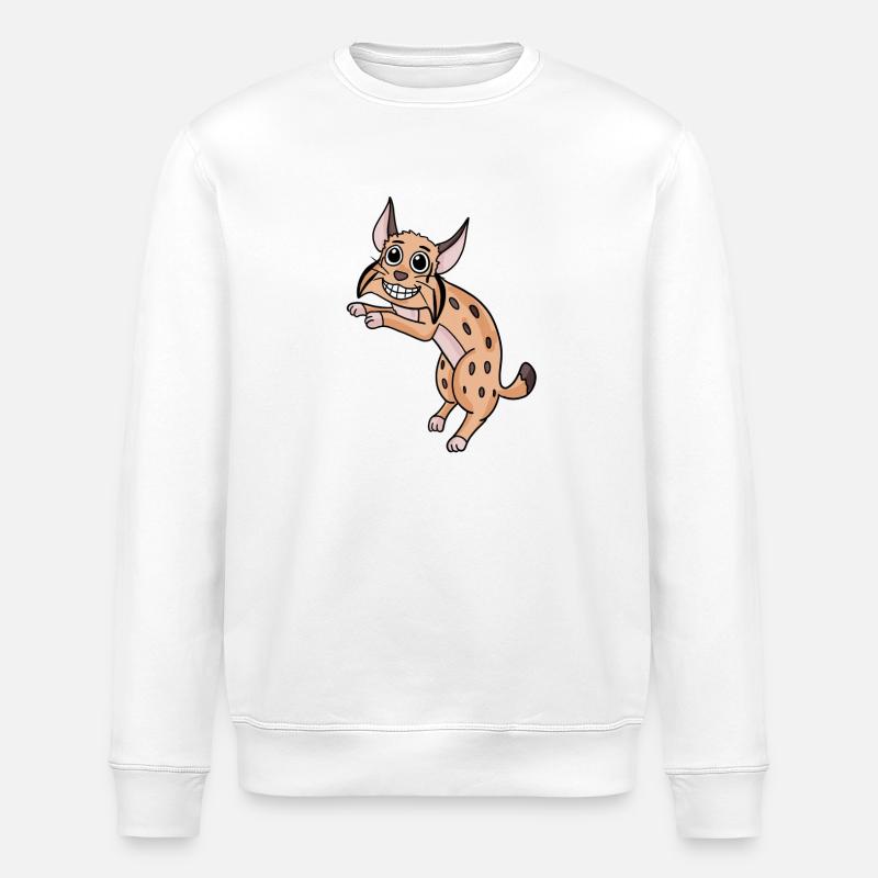 Pardelluchs Luchs Wildkatze Iberischer Luchs - Stanley/Stella Unisex Bio-Sweatshirt ROLLER - Weiß