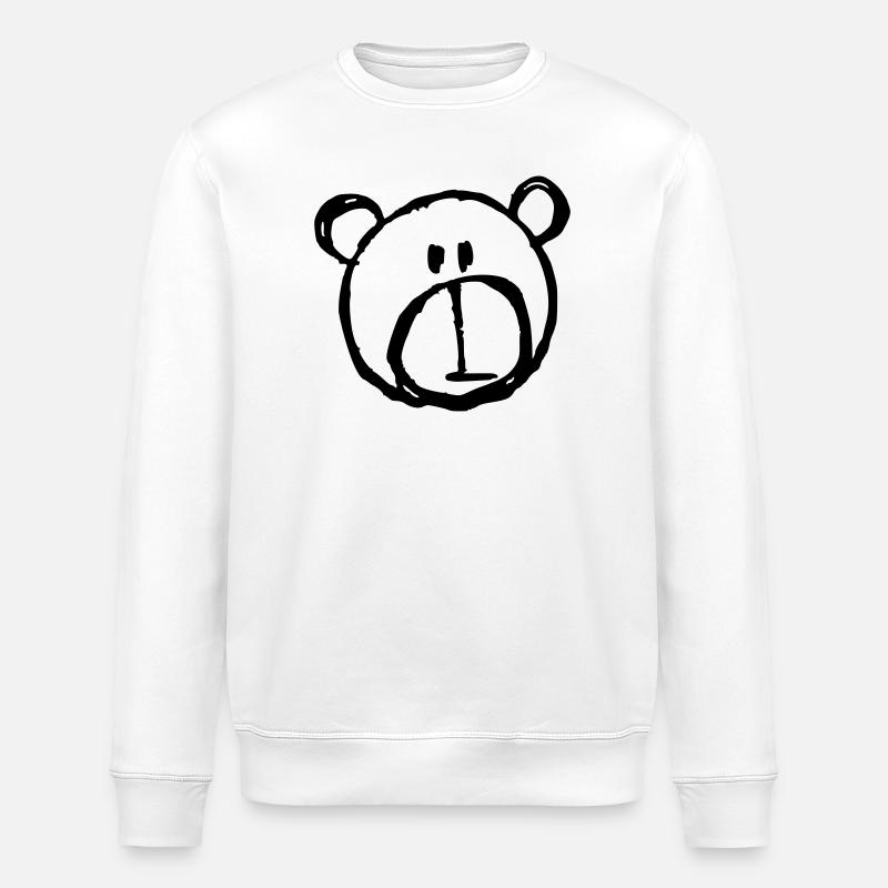 Simple Teddy Bear Drawing Team Teddi - Stanley/Stella ROLLER Unisex Organic Sweatshirt - white