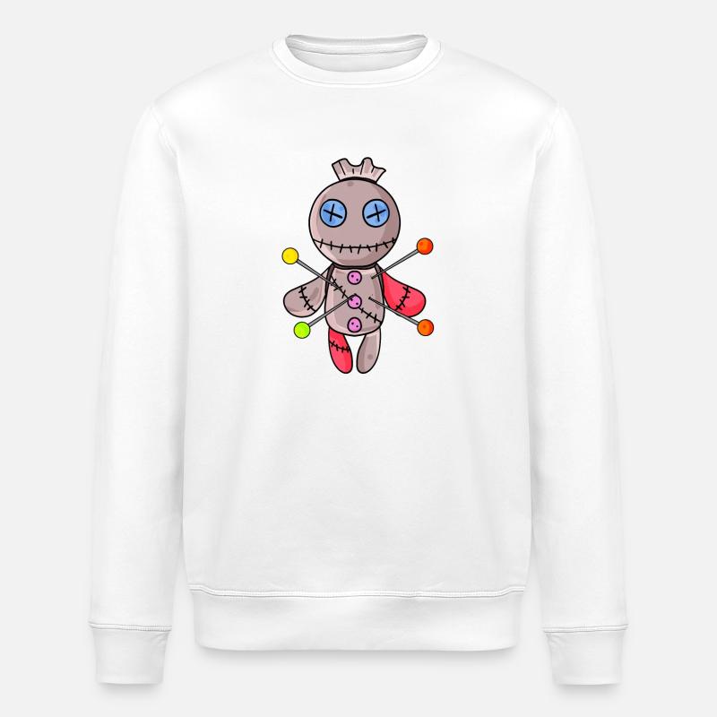 Voodoo Puppe - Stanley/Stella Unisex Bio-Sweatshirt ROLLER - Weiß